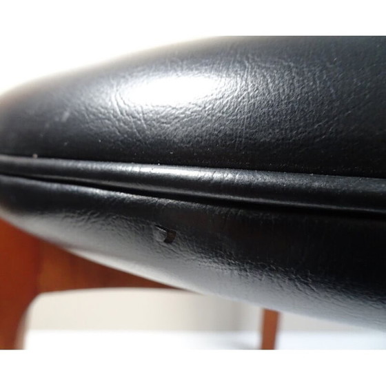 Image 1 of Vintage teakhouten krukje van Ellekaer en Linneberg, Denemarken 1960