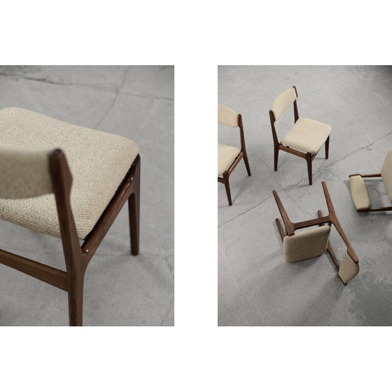 Image 1 of Set van 4 Scandinavische teakhouten eetkamerstoelen uit het midden van de vorige eeuw, Denemarken 1960