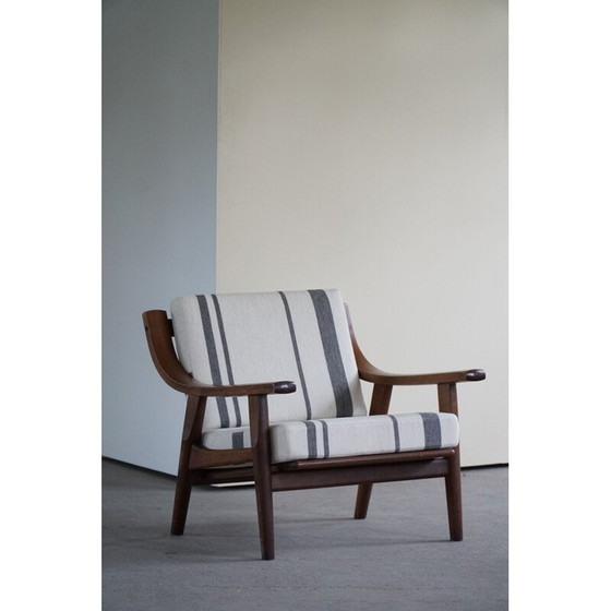 Image 1 of Paar vintage fauteuils in savak wol van Hans J. Wegner voor Getama