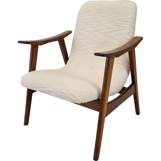 Vintage teakhouten fauteuil door Louis van Teeffelen, Nederland 1960