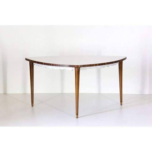 Vintage houten driehoek salontafel, 1950