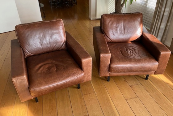 Image 1 of 2x Lederland fauteuils