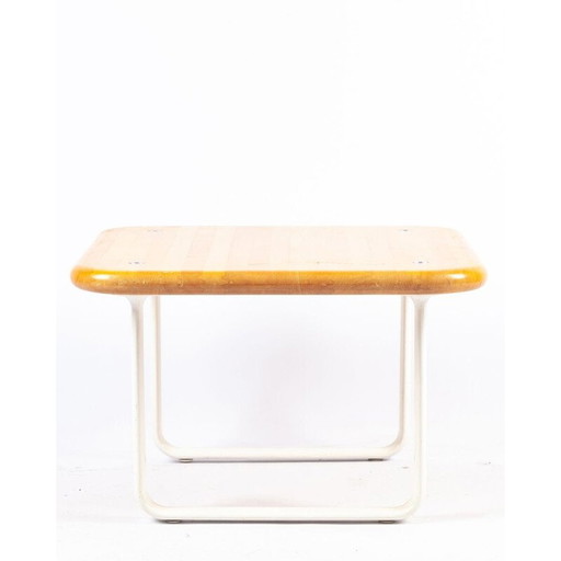 Vintage houten en metalen salontafel van Hannah Morrison voor Knoll International, 1970