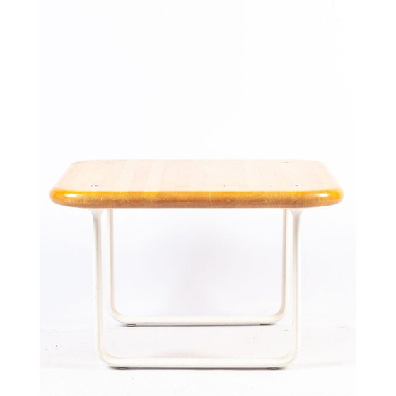 Image 1 of Vintage houten en metalen salontafel van Hannah Morrison voor Knoll International, 1970