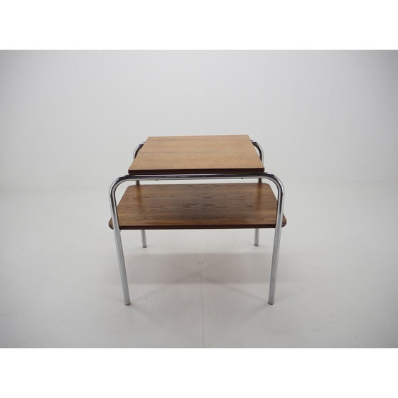 Image 1 of Vintage houten en chromen console