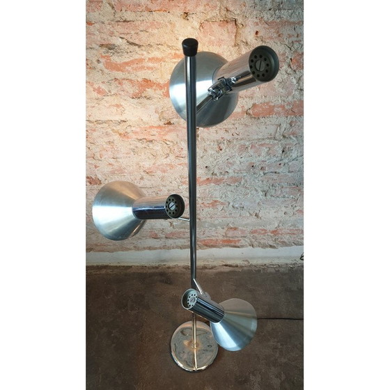 Image 1 of Zilveren vintage vloerlamp, 1970