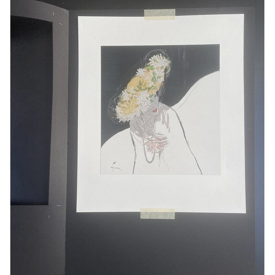 Image 1 of Vintage mode-illustratie door René Grau voor Gilbert Orcel, 1947