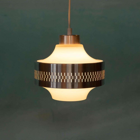 Image 1 of Vintage design hanglamp glas jaren 60, Swedish hanging lamp