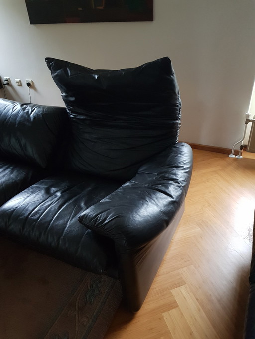 Cassina Maralunga 3-Zits Bank Donkerbruin Leder