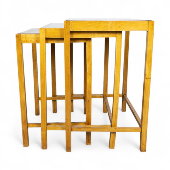 Image 1 of Bauhaus Nesting Tables H-50 door Jindrich Halabala voor Up Zavody, 1930S