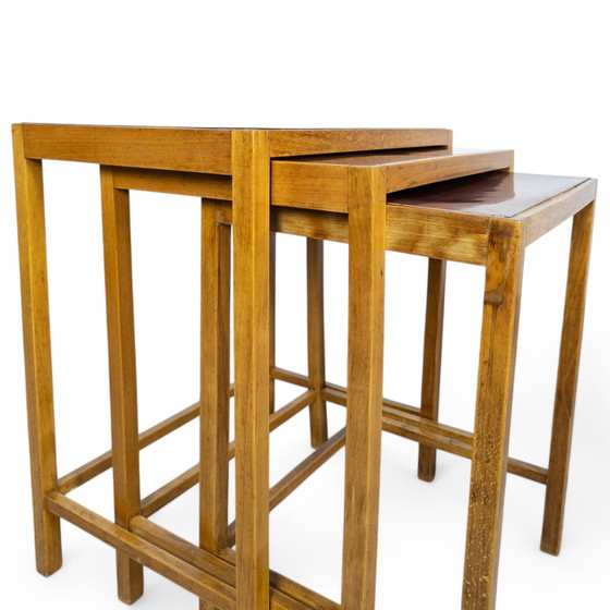 Image 1 of Bauhaus Nesting Tables H-50 door Jindrich Halabala voor Up Zavody, 1930S