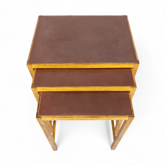 Image 1 of Bauhaus Nesting Tables H-50 door Jindrich Halabala voor Up Zavody, 1930S