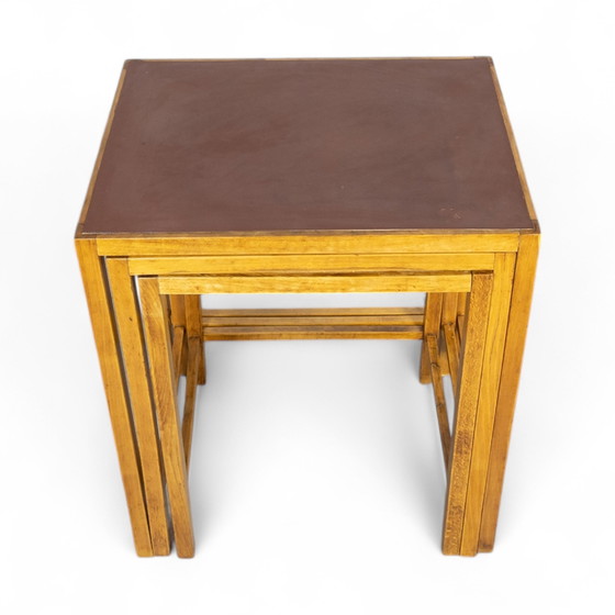 Image 1 of Bauhaus Nesting Tables H-50 door Jindrich Halabala voor Up Zavody, 1930S