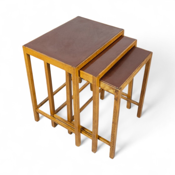 Image 1 of Bauhaus Nesting Tables H-50 door Jindrich Halabala voor Up Zavody, 1930S