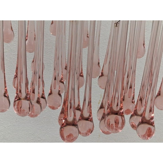 Image 1 of Vintage watervalkroonluchter in Murano-glas en verguld metaal voor Venini