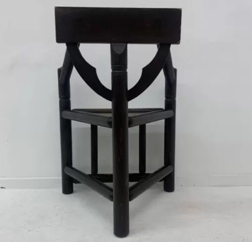 Zweedse Munk driepoot fauteuil in massief eiken , jaren 1960