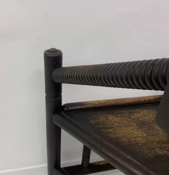 Image 1 of Zweedse Munk driepoot fauteuil in massief eiken , jaren 1960