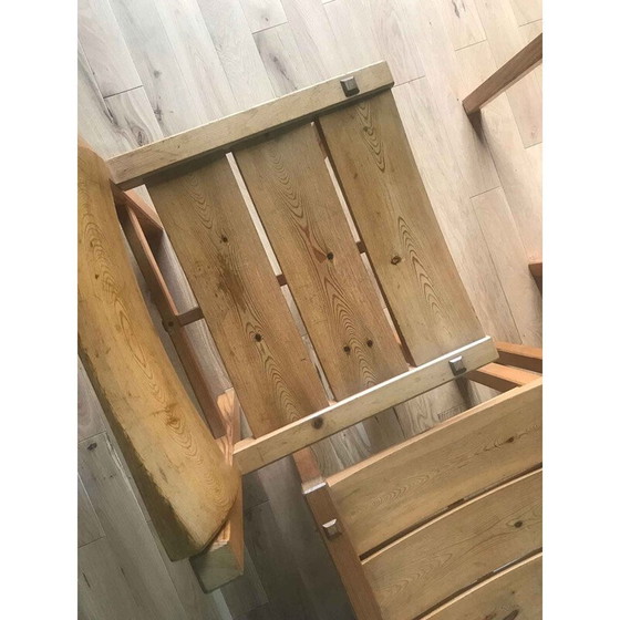 Image 1 of Set van 4 vintage grenen "Trybo" stoelen door Edvin Helseth, Noorwegen 1960