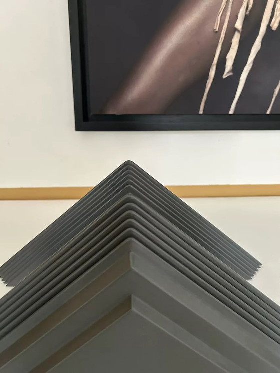 Image 1 of 2X Vintage Geometrische Wandlampen, Frankrijk 1980