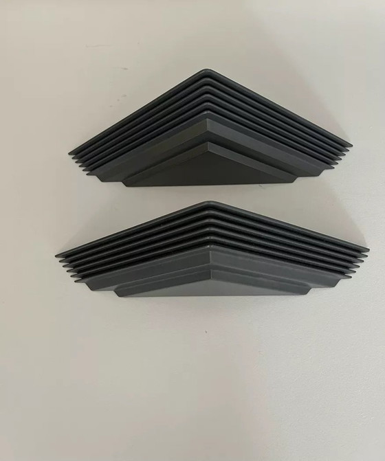Image 1 of 2X Vintage Geometrische Wandlampen, Frankrijk 1980