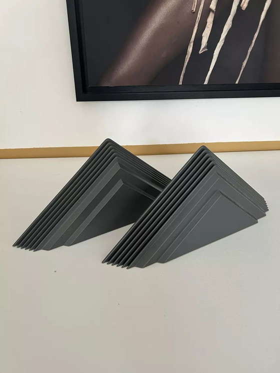 Image 1 of 2X Vintage Geometrische Wandlampen, Frankrijk 1980