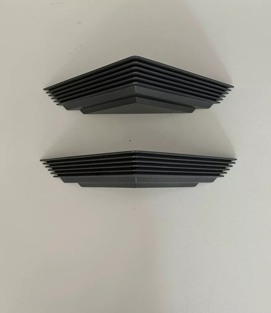 Image 1 of 2X Vintage Geometrische Wandlampen, Frankrijk 1980