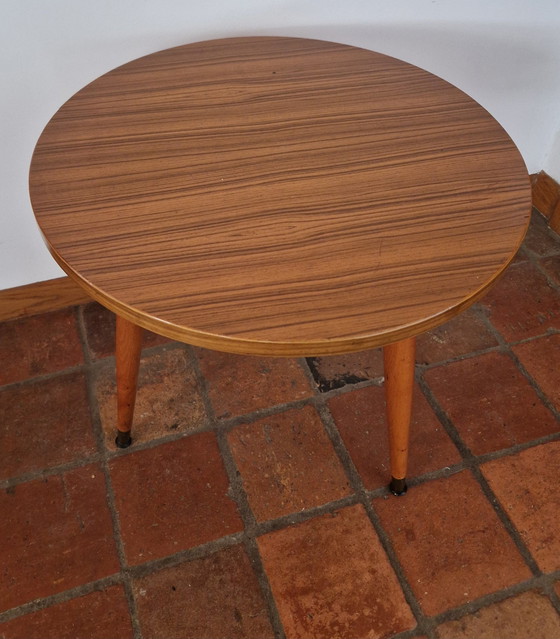 Image 1 of Ronde Deense Mid-Century Salontafel, Koffietafel,  Bijzettafeltje 