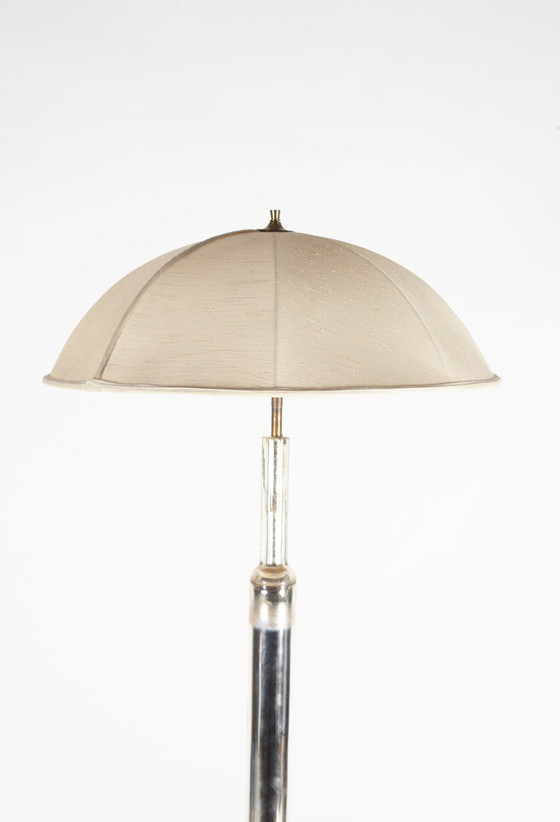 Image 1 of Italiaanse Fifties Design Vloerlamp In Glas