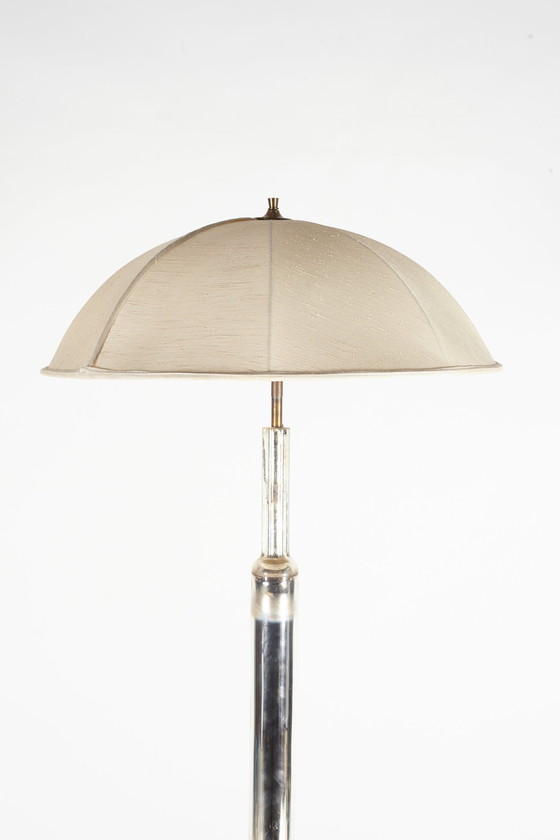 Image 1 of Italiaanse Fifties Design Vloerlamp In Glas