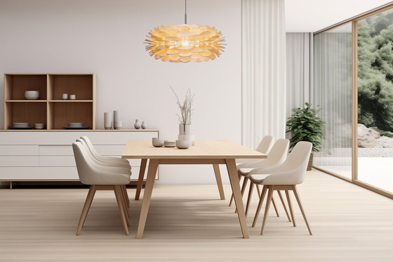 Image 1 of Ulap Design Grote Houten Hanglamp Gemaakt In Italië