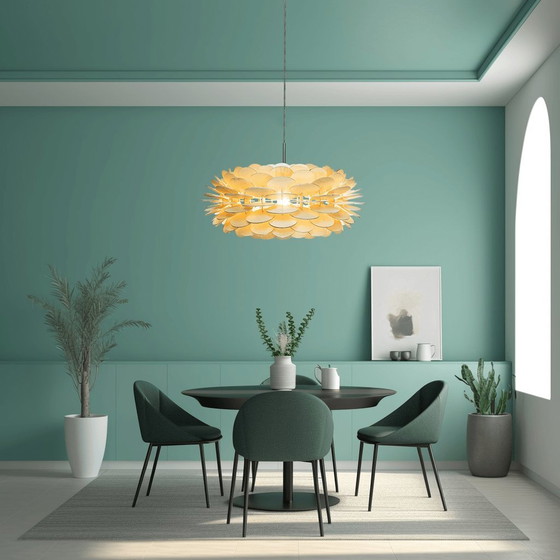 Image 1 of Ulap Design Grote Houten Hanglamp Gemaakt In Italië