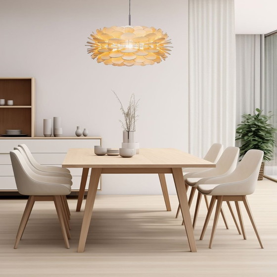 Image 1 of Ulap Design Grote Houten Hanglamp Gemaakt In Italië