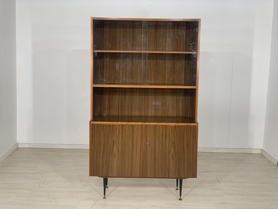 Image 1 of Mid Century hoge plank boekenkast vintage kledingkast