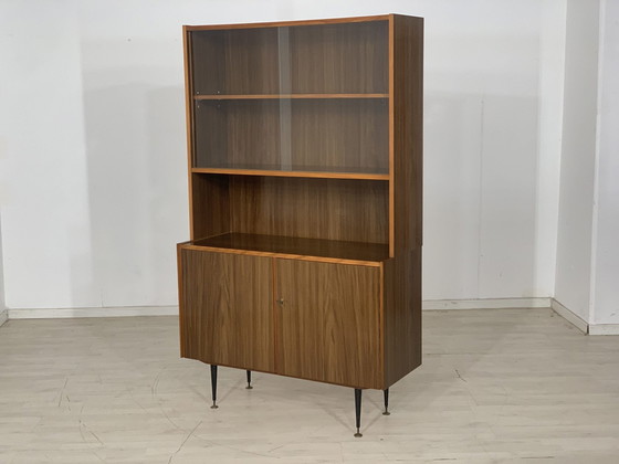 Image 1 of Mid Century hoge plank boekenkast vintage kledingkast