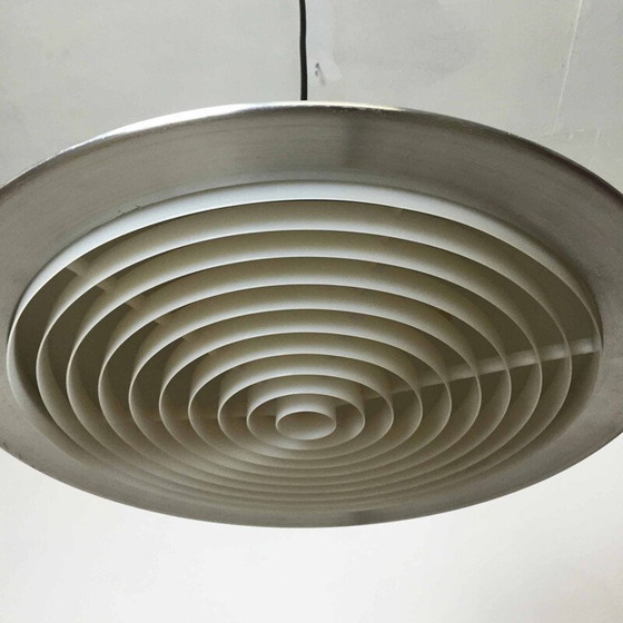 Image 1 of Vintage metalen hanglamp van Jo Hammerborg voor Fog en Morup, Denemarken 1960