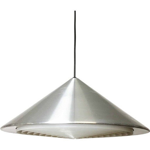 Vintage metalen hanglamp van Jo Hammerborg voor Fog en Morup, Denemarken 1960