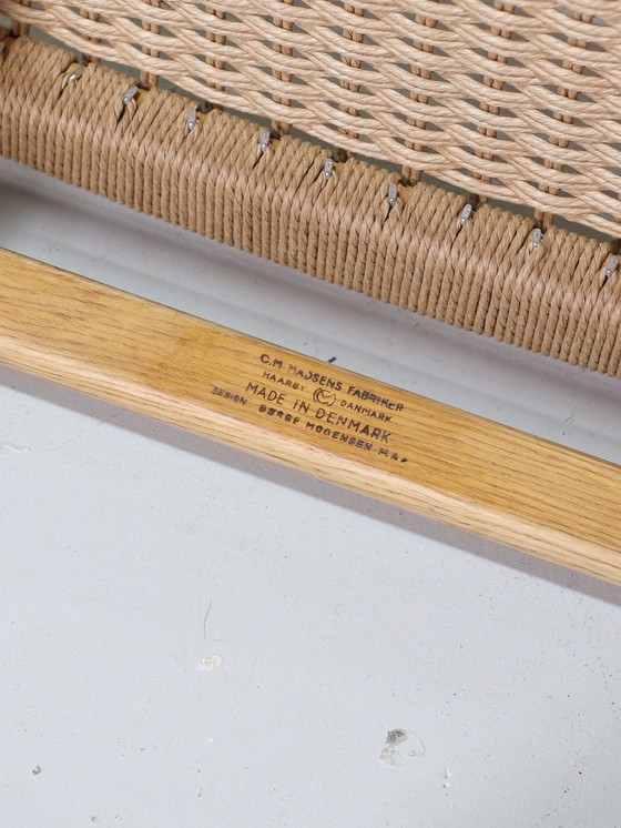 Image 1 of 6X Børge Mogensen Bm1 Eetkamerstoelen Eiken Deens Vintage