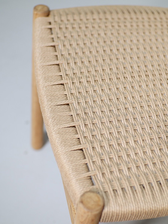 Image 1 of 6X Børge Mogensen Bm1 Eetkamerstoelen Eiken Deens Vintage