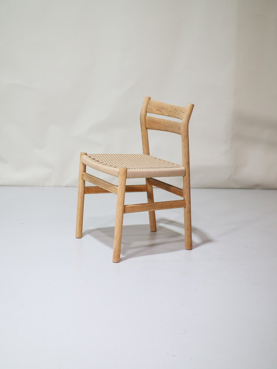 Image 1 of 6X Børge Mogensen Bm1 Eetkamerstoelen Eiken Deens Vintage