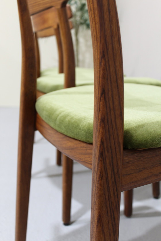 Image 1 of 4X Vintage Deens Design Eetkamerstoelen - Henning Kjærnulf, Jaren '60