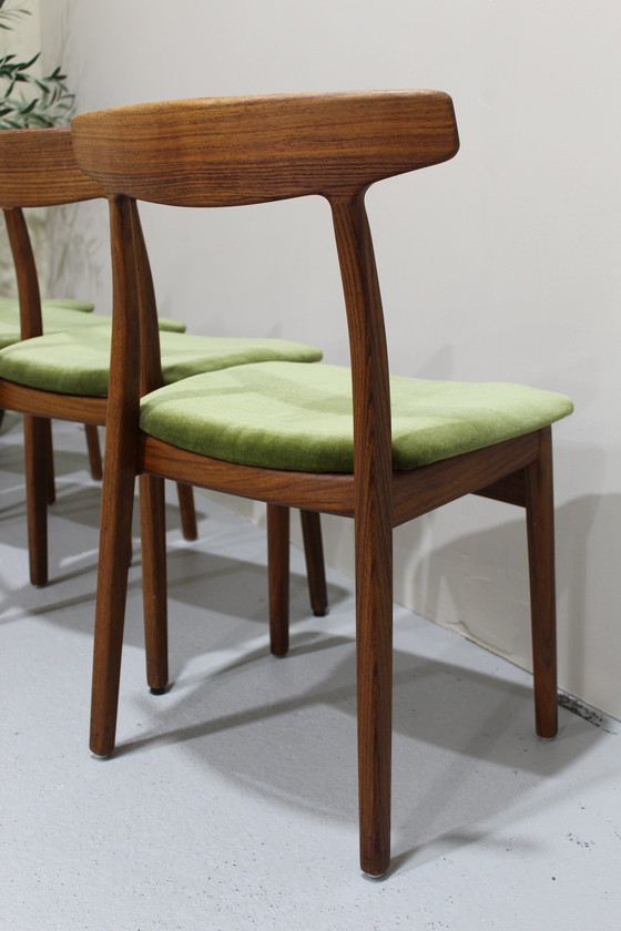 Image 1 of 4X Vintage Deens Design Eetkamerstoelen - Henning Kjærnulf, Jaren '60