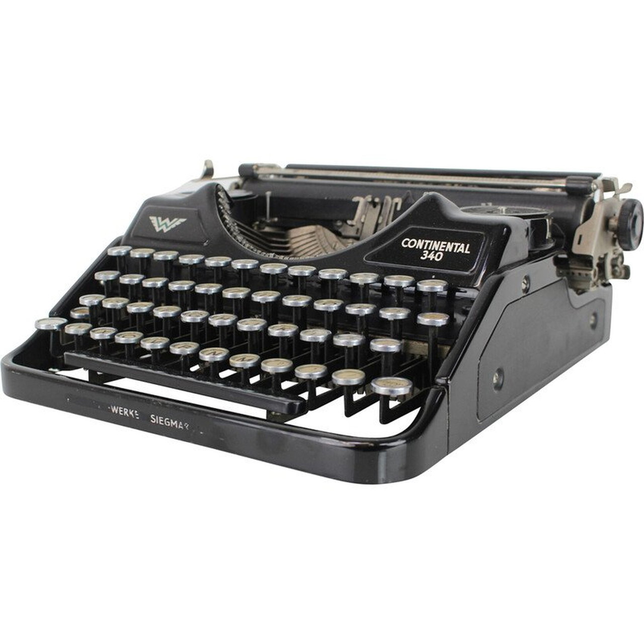 Retro ouderwetse handmatige typemachine, traditionele draagbare handmatige typemachine, vintage typemachine voor een nostalgische stroom, verkrijgbaar in twee kleuren (wit, zwart), gebroken wit
