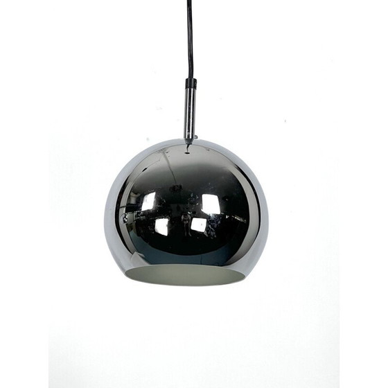 Image 1 of Paar oude verchroomde bolvormige ophangingen van Targetti, 1970