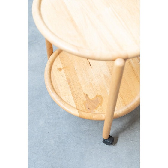 Image 1 of Vintage eikenhouten opvouwbare cateringtrolley van Jens Quistgaard, Denemarken 1960