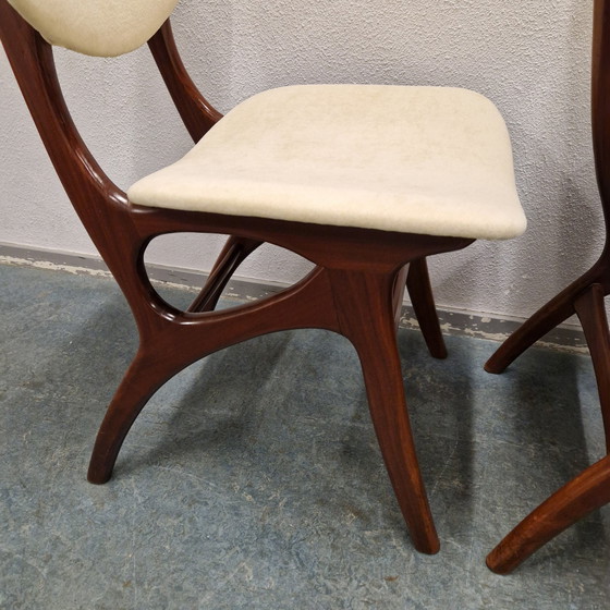 Image 1 of Set Vsn 4 Vintage Pynock Stoelen Eetkamerstoelen