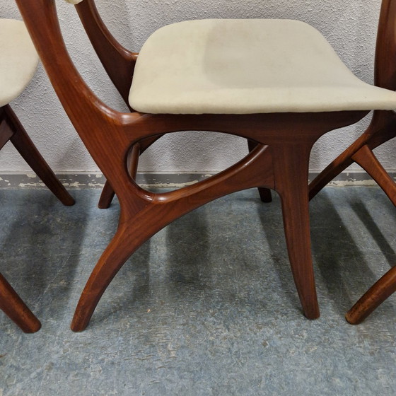 Image 1 of Set Vsn 4 Vintage Pynock Stoelen Eetkamerstoelen