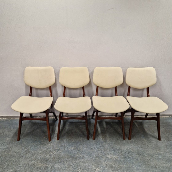 Image 1 of Set Vsn 4 Vintage Pynock Stoelen Eetkamerstoelen