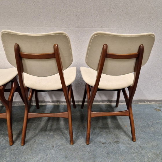 Image 1 of Set Vsn 4 Vintage Pynock Stoelen Eetkamerstoelen