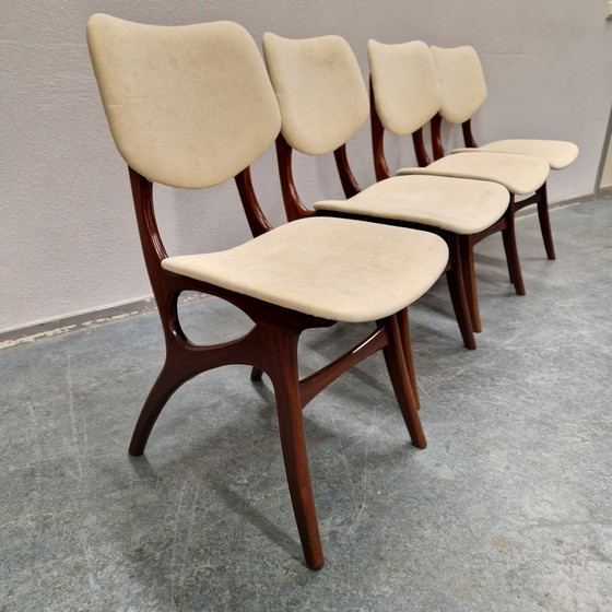 Image 1 of Set Vsn 4 Vintage Pynock Stoelen Eetkamerstoelen