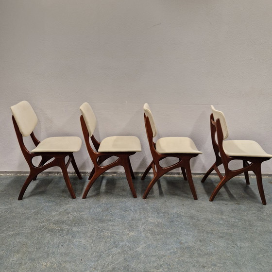 Image 1 of Set Vsn 4 Vintage Pynock Stoelen Eetkamerstoelen